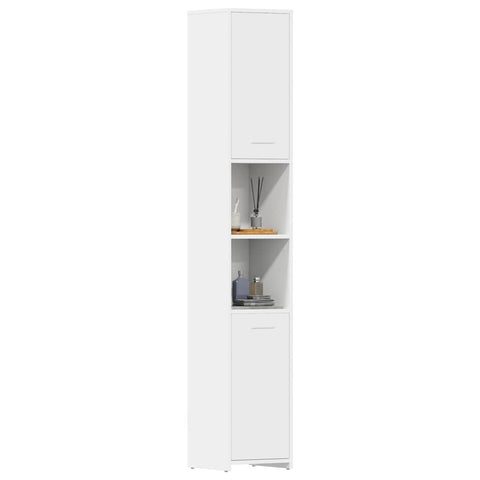 vidaXL Bathroom Cabinet White 30x30x183.5 cm Engineered Wood