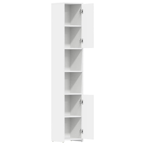 vidaXL Bathroom Cabinet White 30x30x183.5 cm Engineered Wood