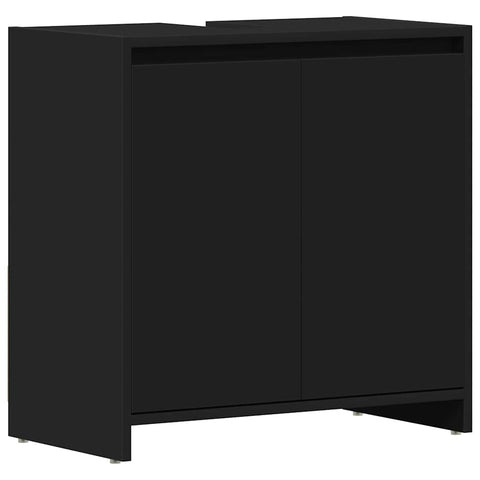 vidaXL Bathroom Cabinet Black 60x33x61 cm Engineered Wood