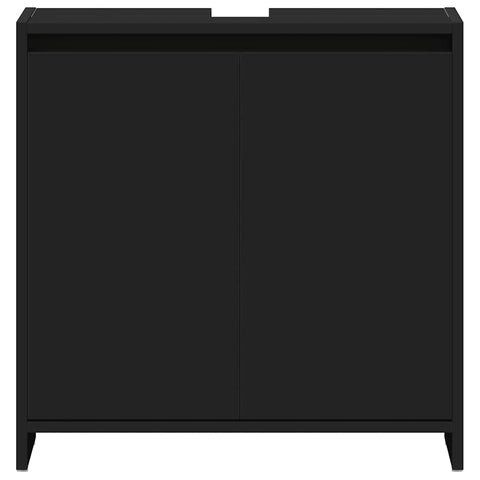 vidaXL Bathroom Cabinet Black 60x33x61 cm Engineered Wood