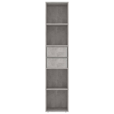 vidaXL Book Cabinet Concrete Grey 36x30x171 cm Engineered Wood