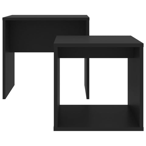 vidaXL Coffee Table Set Black 48x30x45 cm Engineered Wood