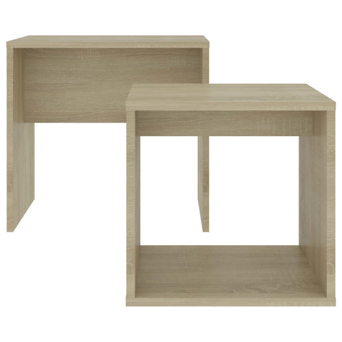 vidaXL Coffee Table Set Sonoma Oak 48x30x45 cm Engineered Wood