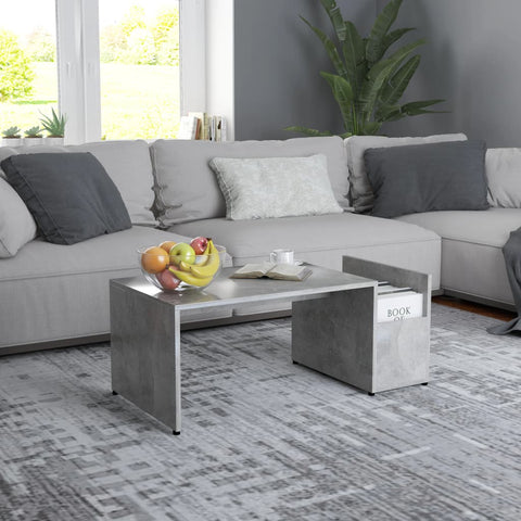 vidaXL Coffee Table Concrete Grey 90x45x35 cm Engineered Wood