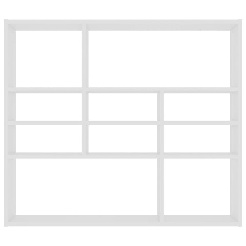 vidaXL Wall Shelf White 90x16x78 cm Engineered Wood