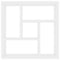 vidaXL Wall Shelf White 45.1x16x45.1 cm Engineered Wood