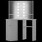 vidaXL Corner Dressing Table Make-up Table with LED Light White