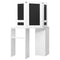 vidaXL Corner Dressing Table Make-up Table with LED Light White
