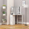vidaXL Corner Dressing Table Make-up Table with LED Light White