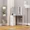 vidaXL Corner Dressing Table Cosmetic Table Make-up Table White