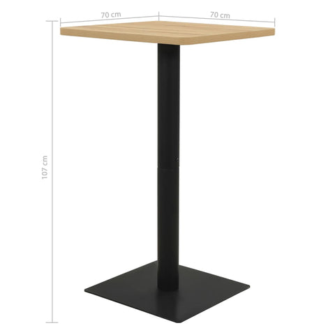 vidaXL Bistro Table Oak Colour 70x70x107 cm