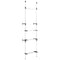 vidaXL Telescopic Wardrobe System with Rods and Shelf Aluminium