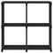vidaXL 4-Cube Display Shelf Black 69x30x72.5 cm Fabric
