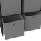 vidaXL 5-Cube Display Shelf with Boxes Black 103x30x72.5 cm Fabric