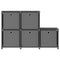 vidaXL 5-Cube Display Shelf with Boxes Grey 103x30x72.5 cm Fabric