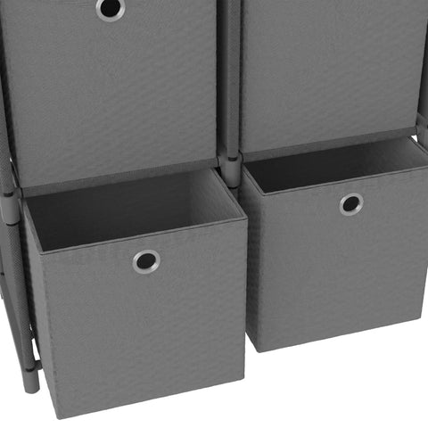 vidaXL 5-Cube Display Shelf with Boxes Grey 103x30x72.5 cm Fabric