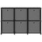 vidaXL 6-Cube Display Shelf with Boxes Black 103x30x72.5 cm Fabric