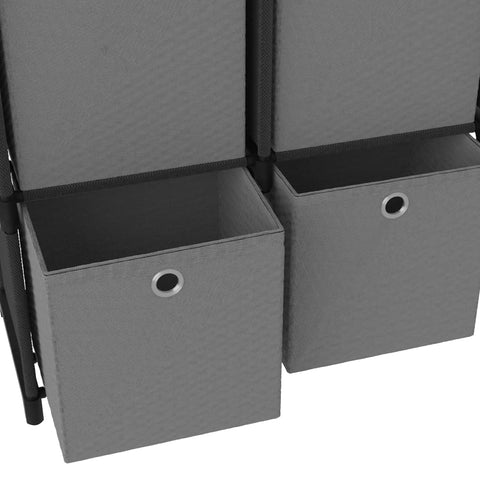 vidaXL 6-Cube Display Shelf with Boxes Black 103x30x72.5 cm Fabric