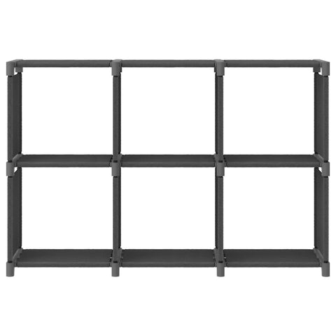 vidaXL 6-Cube Display Shelf Grey 103x30x72.5 cm Fabric
