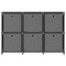 vidaXL 6-Cube Display Shelf with Boxes Grey 103x30x72.5 cm Fabric