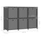 vidaXL 6-Cube Display Shelf with Boxes Grey 103x30x72.5 cm Fabric