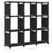 vidaXL 9-Cube Display Shelf Black 103x30x107.5 cm Fabric