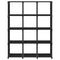 vidaXL 12-Cube Display Shelf Black 103x30x141 cm Fabric