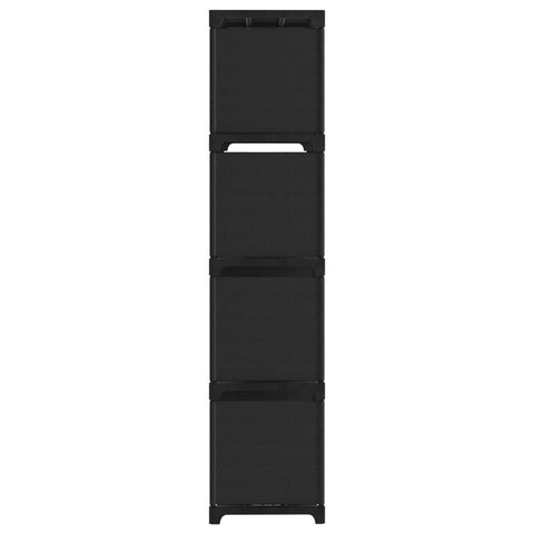 vidaXL 12-Cube Display Shelf Black 103x30x141 cm Fabric