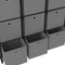 vidaXL 12-Cube Display Shelf with Boxes Black 103x30x141 cm Fabric