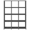 vidaXL 12-Cube Display Shelf Grey 103x30x141 cm Fabric
