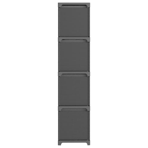vidaXL 12-Cube Display Shelf with Boxes Grey 103x30x141 cm Fabric