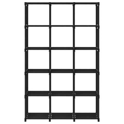vidaXL 15-Cube Display Shelf Black 103x30x175.5 cm Fabric