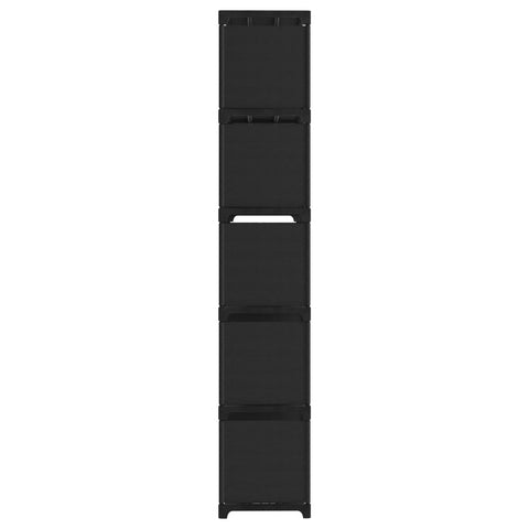 vidaXL 15-Cube Display Shelf Black 103x30x175.5 cm Fabric