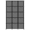 vidaXL 15-Cube Display Shelf with Boxes Black 103x30x175.5 cm Fabric