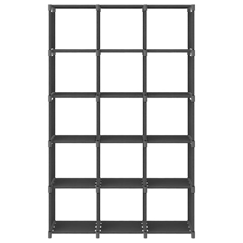 vidaXL 15-Cube Display Shelf Grey 103x30x175.5 cm Fabric
