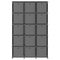 vidaXL 15-Cube Display Shelf with Boxes Grey 103x30x175.5 cm Fabric