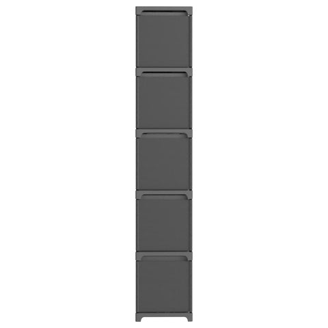 vidaXL 15-Cube Display Shelf with Boxes Grey 103x30x175.5 cm Fabric