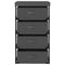 vidaXL Storage Rack with 4 Fabric Baskets Steel Grey