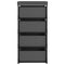 vidaXL Storage Rack with 4 Fabric Baskets Steel Grey