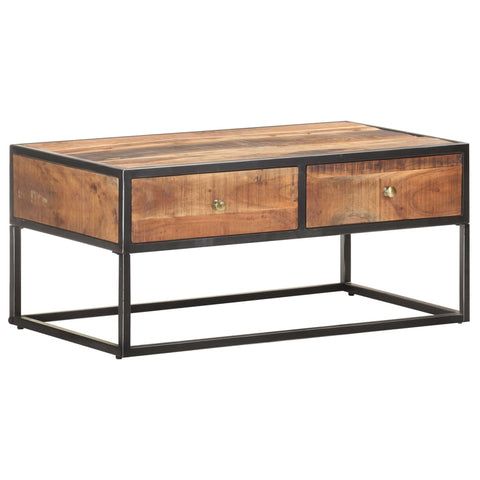 vidaXL Coffee Table 90x50x40 cm Rough Acacia Wood