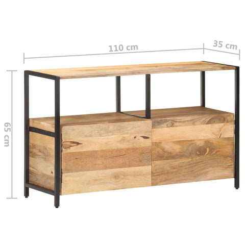 vidaXL Sideboard 110x35x65 cm Solid Mango Wood