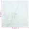 vidaXL Table Top White 70x70 cm 6 mm Tempered Glass with Marble Design