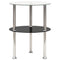 vidaXL 2-Tier Side Table Transparent & Black 38 cm Tempered Glass