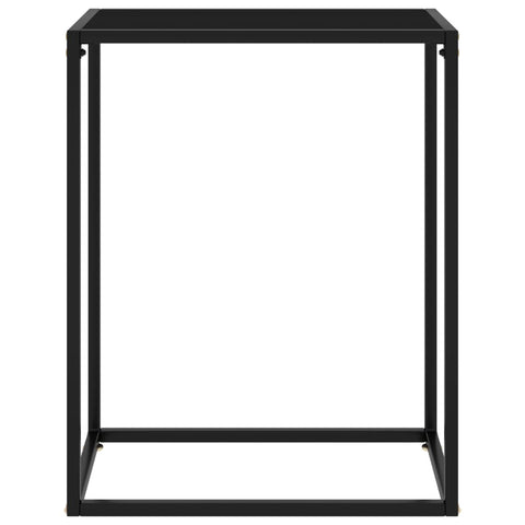vidaXL Console Table Black 60x35x75 cm Tempered Glass