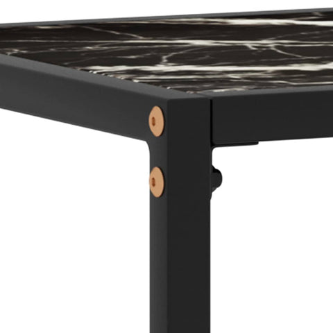 vidaXL Console Table Black 60x35x75 cm Tempered Glass