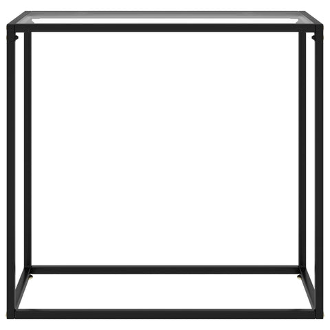 vidaXL Console Table Transparent 80x35x75 cm Tempered Glass