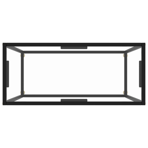 vidaXL Console Table Transparent 80x35x75 cm Tempered Glass