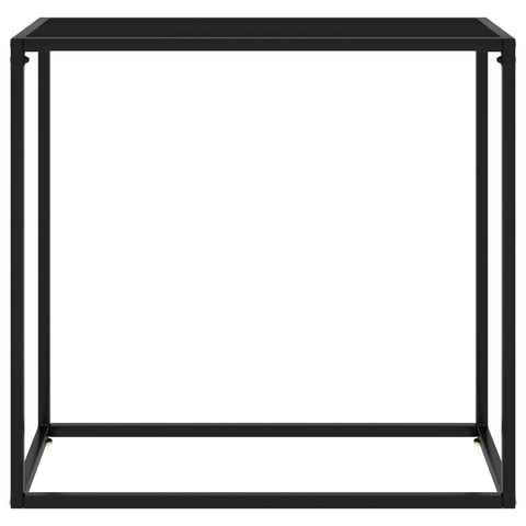 vidaXL Console Table Black 80x35x75 cm Tempered Glass