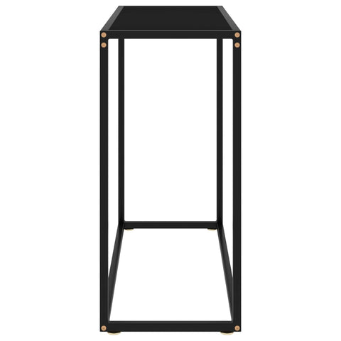 vidaXL Console Table Black 80x35x75 cm Tempered Glass
