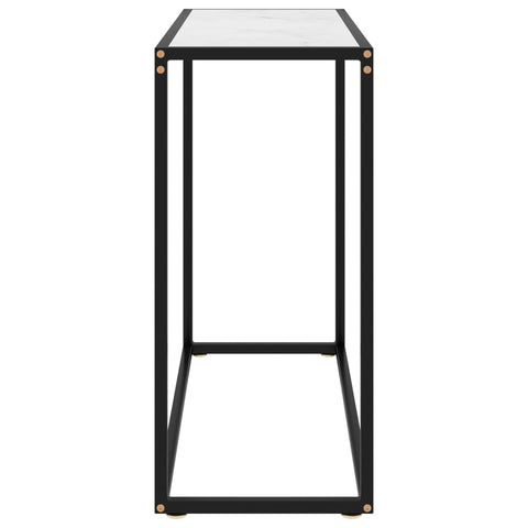 vidaXL Console Table White 80x35x75 cm Tempered Glass